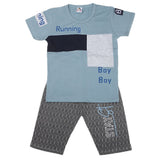 Boys Half Sleeves Short Suit 20-22 1223 - Steel Grey, Kids, Boys Sets And Suits, Chase Value, Chase Value