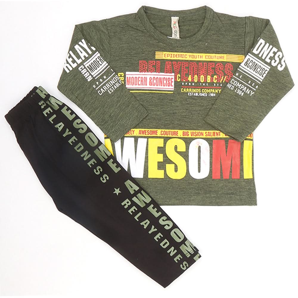 Boys Pajama Suit - Green, Kids, Boys Sets And Suits, Chase Value, Chase Value
