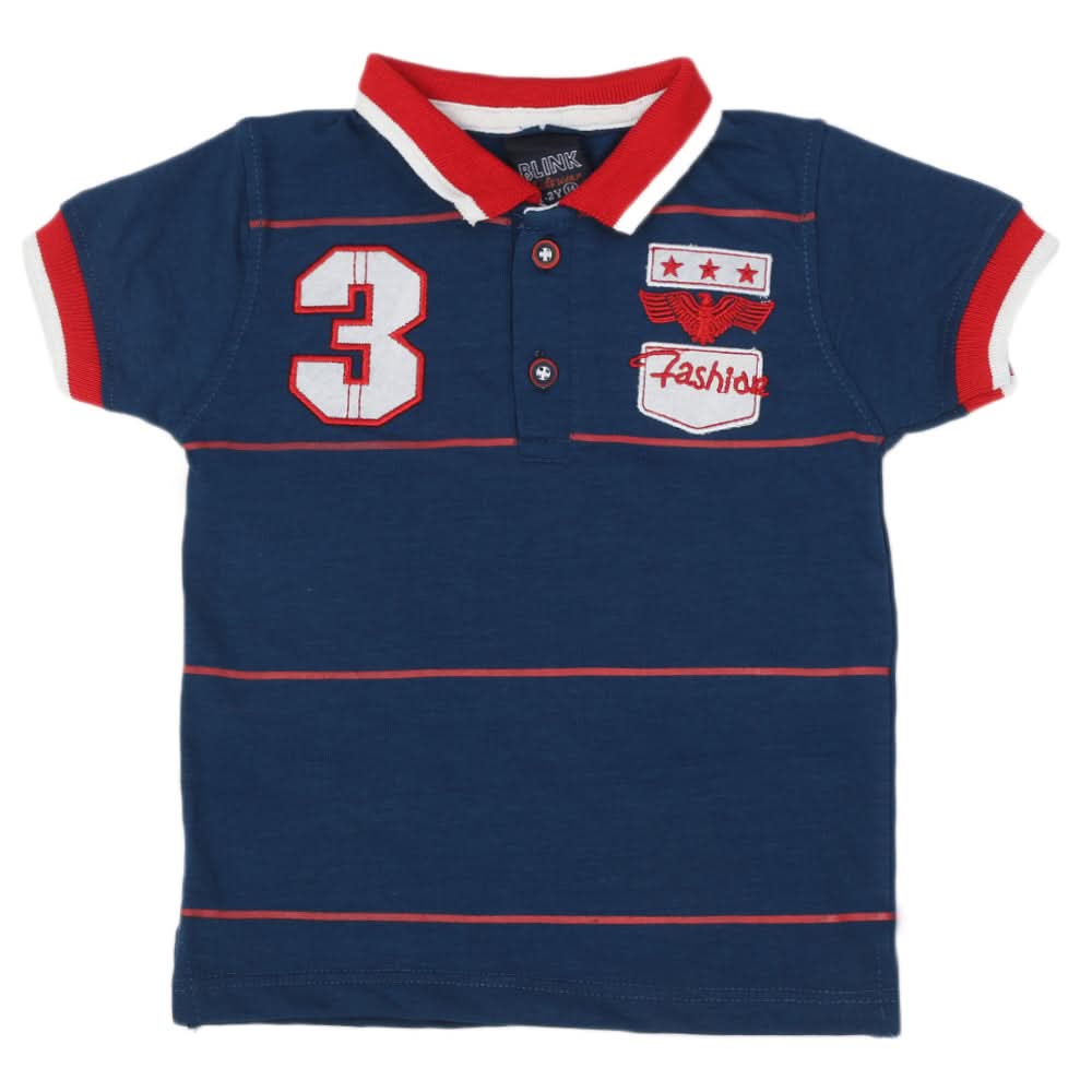 Boys Half Sleeves T-Shirt - Steel Blue, Boys T-Shirts, Chase Value, Chase Value