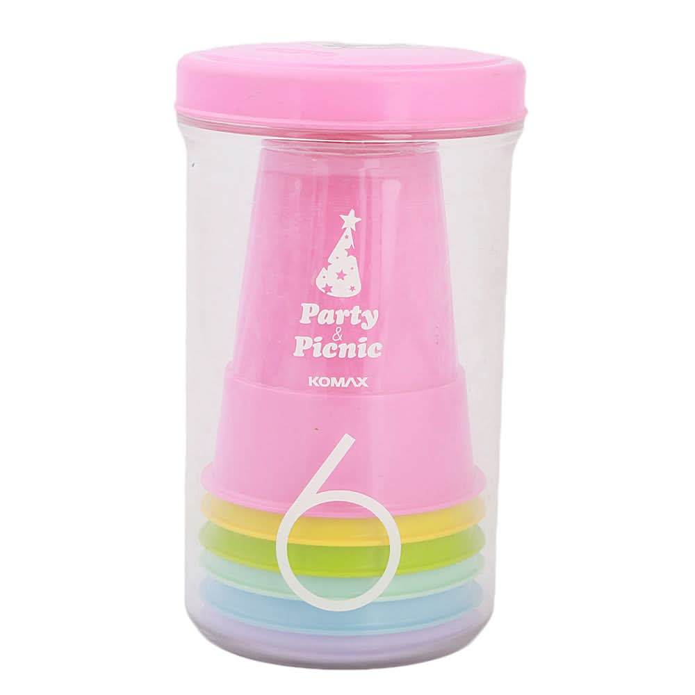 Plastic Glass 6 Pcs Set - Multi, Home & Lifestyle, Glassware & Drinkware, Chase Value, Chase Value