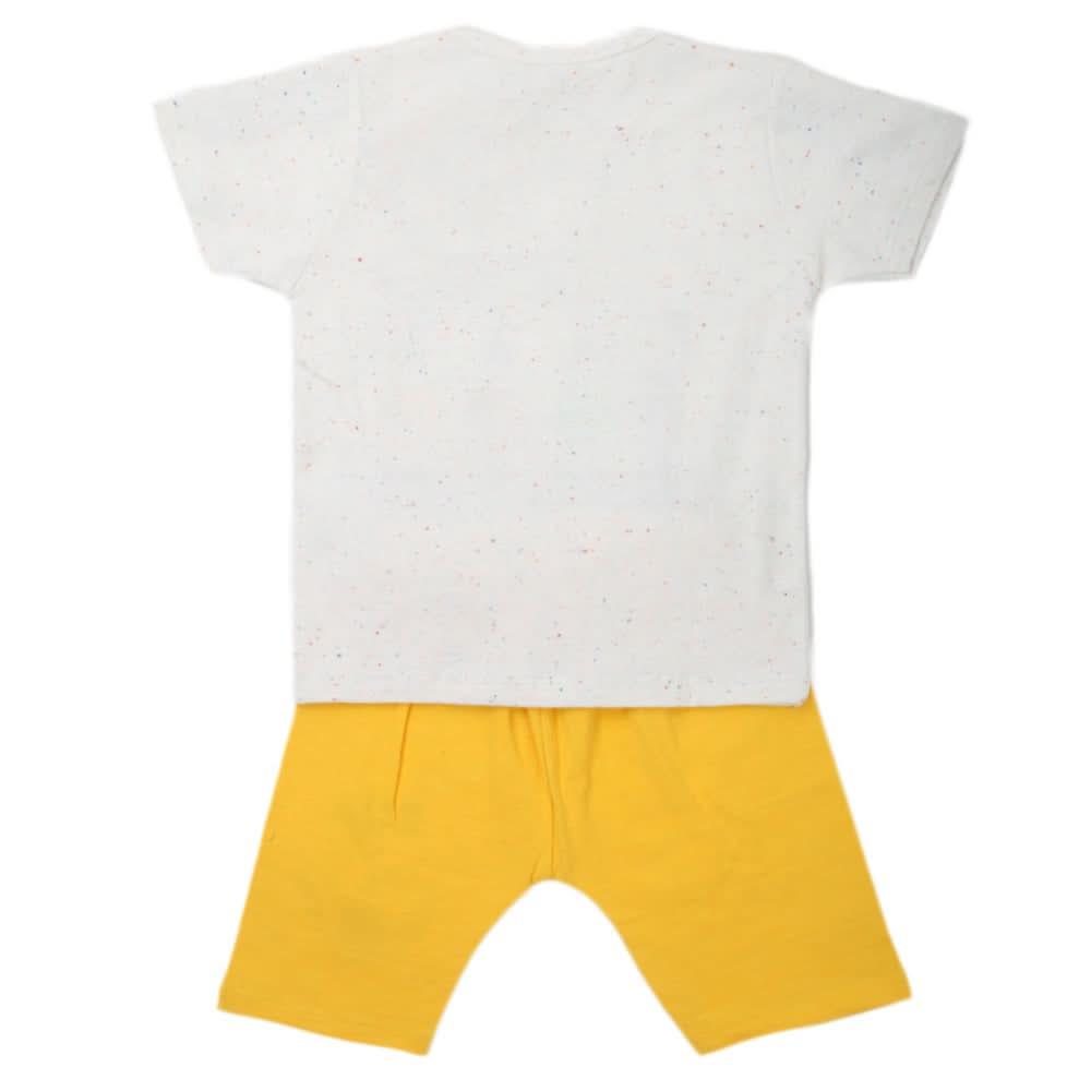 Boys 2 Pcs Suit Half Sleeves - Yellow, Kids, Boys Sets And Suits, Chase Value, Chase Value