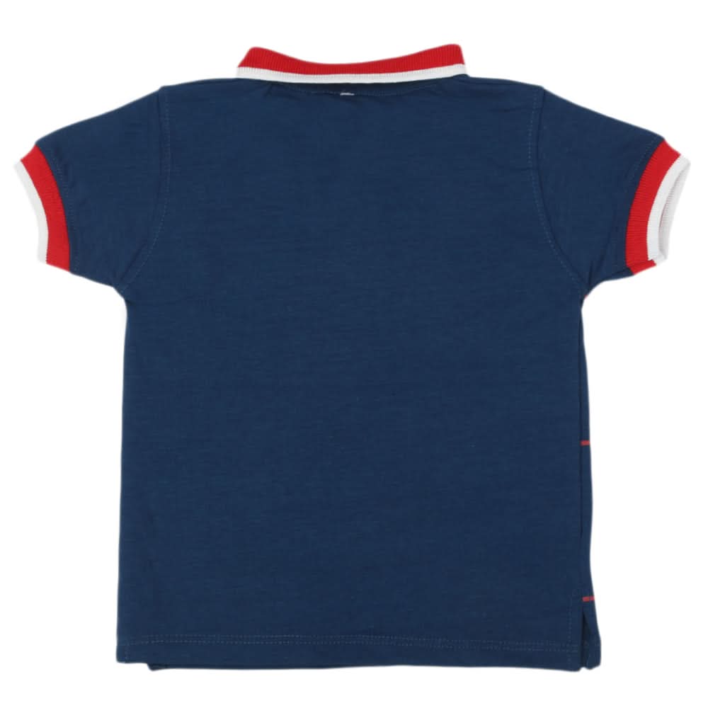 Boys Half Sleeves T-Shirt - Steel Blue, Boys T-Shirts, Chase Value, Chase Value
