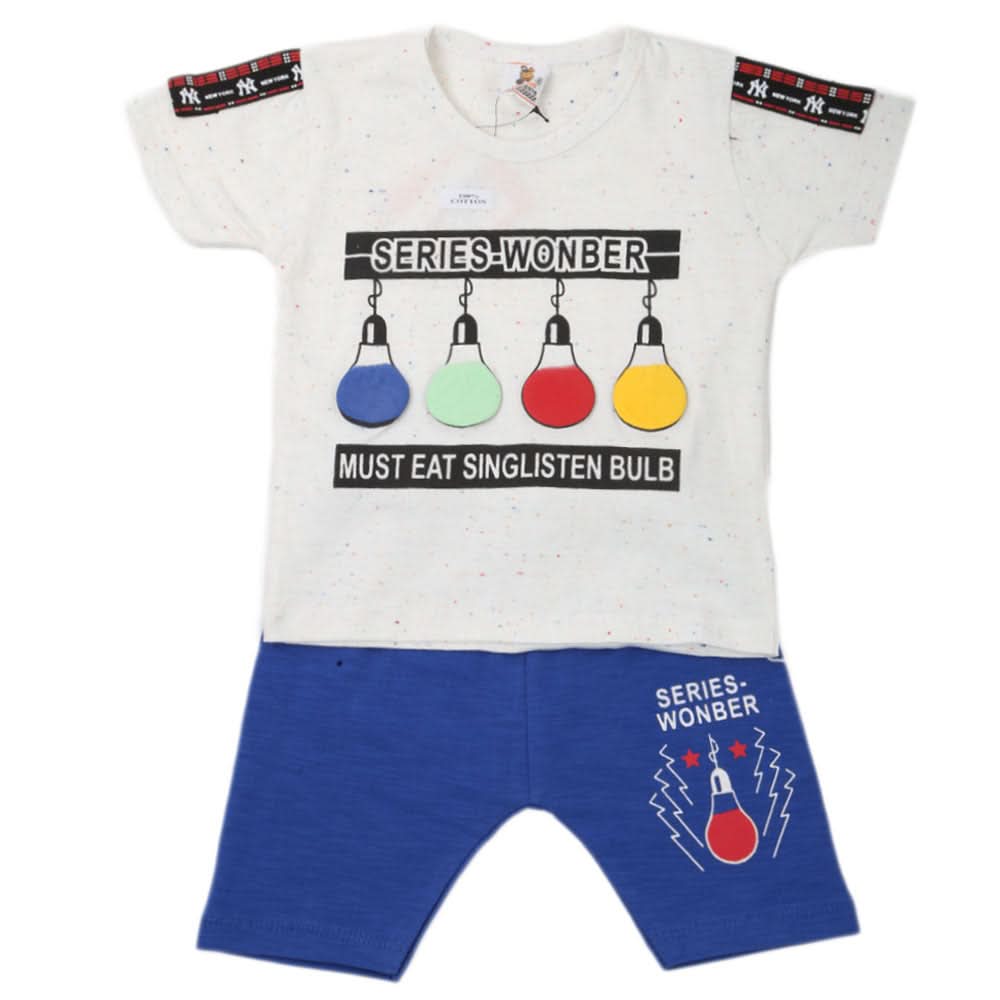 Boys Half Sleeves 2 Piece Suit - Blue, Kids, Boys Sets And Suits, Chase Value, Chase Value