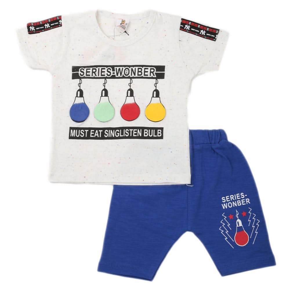 Boys 2 Pcs Suit Half Sleeves - Blue, Kids, Boys Sets And Suits, Chase Value, Chase Value