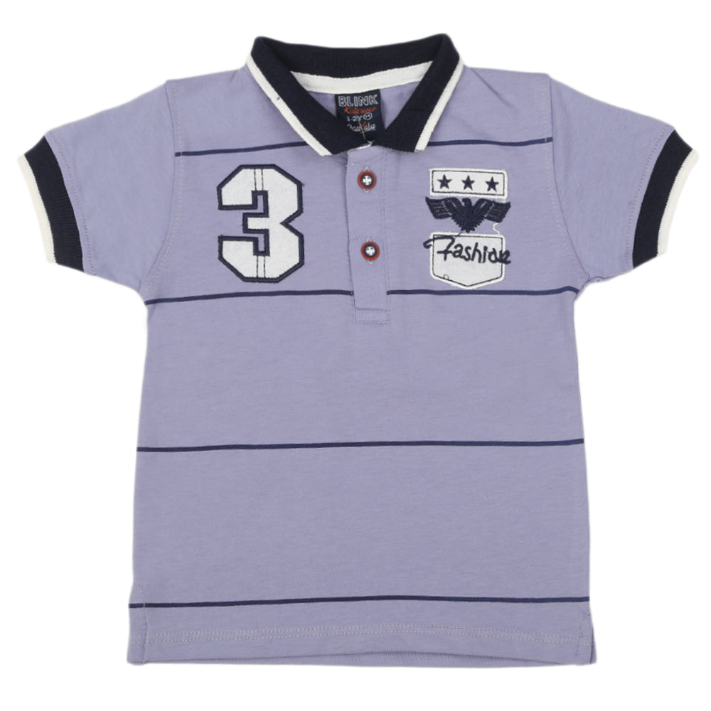 Boys Half Sleeves T-Shirt - Light Purple, Boys T-Shirts, Chase Value, Chase Value