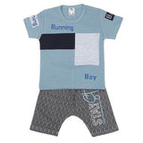 Boys Half Sleeves Short Suit 1222 - Steel Grey, Kids, Boys Sets And Suits, Chase Value, Chase Value