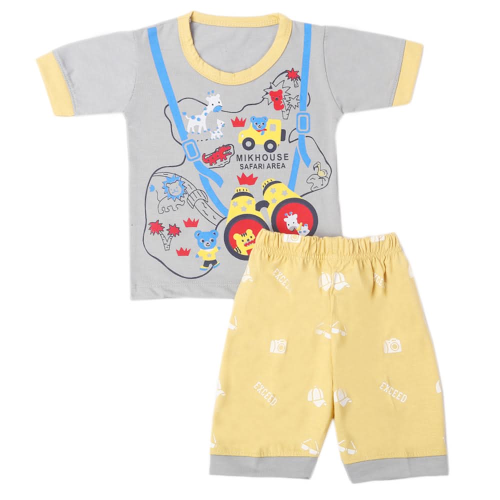 Boys Half Sleeves Short Suit - Grey, Kids, Boys Sets And Suits, Chase Value, Chase Value