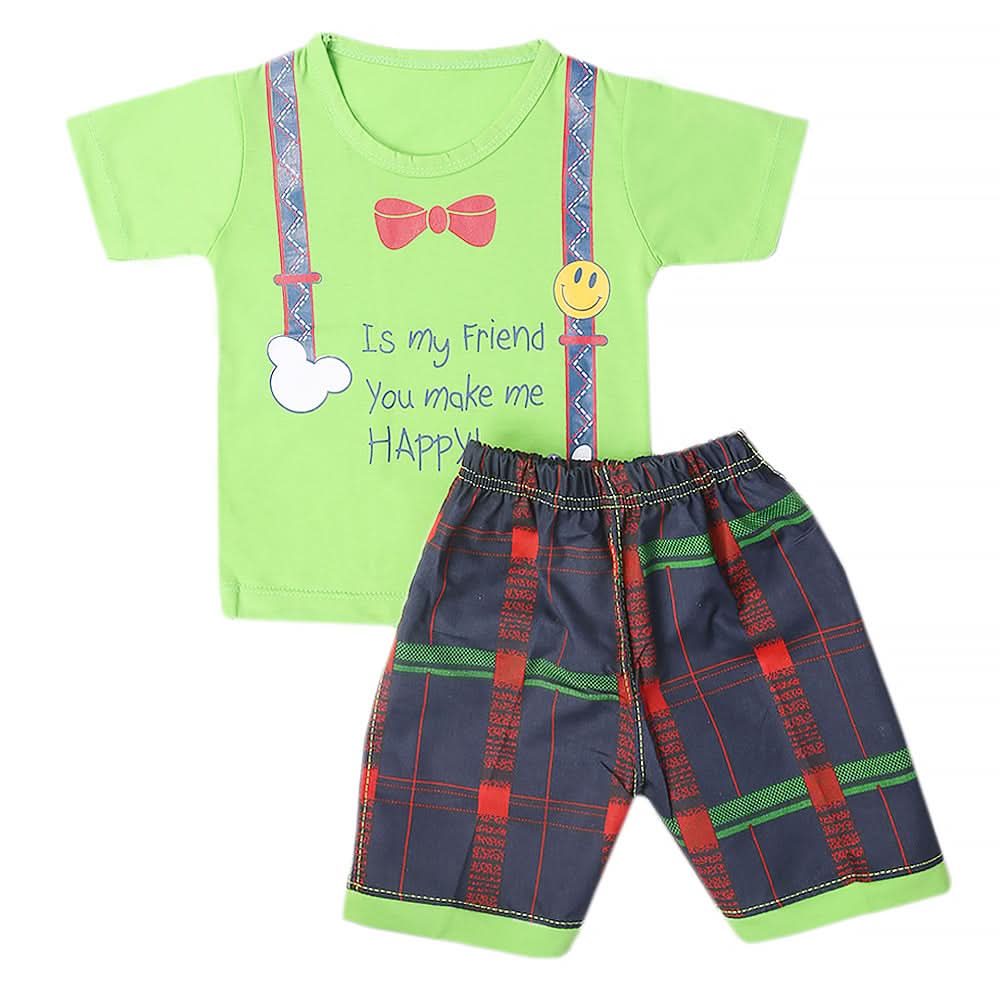 Boys Half Sleeves Short Suit - Green, Kids, Boys Sets And Suits, Chase Value, Chase Value