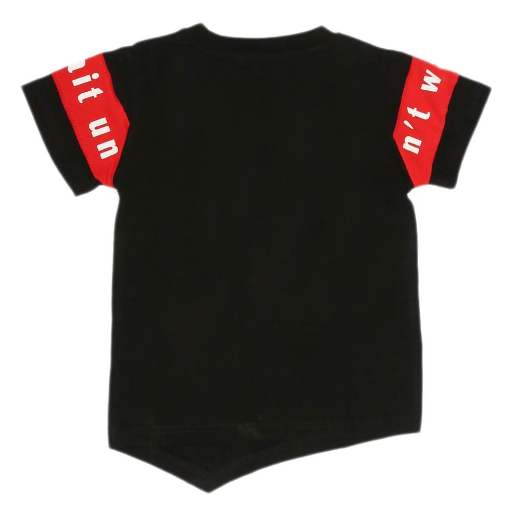 Boys Half Sleeves T-Shirt - Black, Kids, Boys T-Shirts, Chase Value, Chase Value