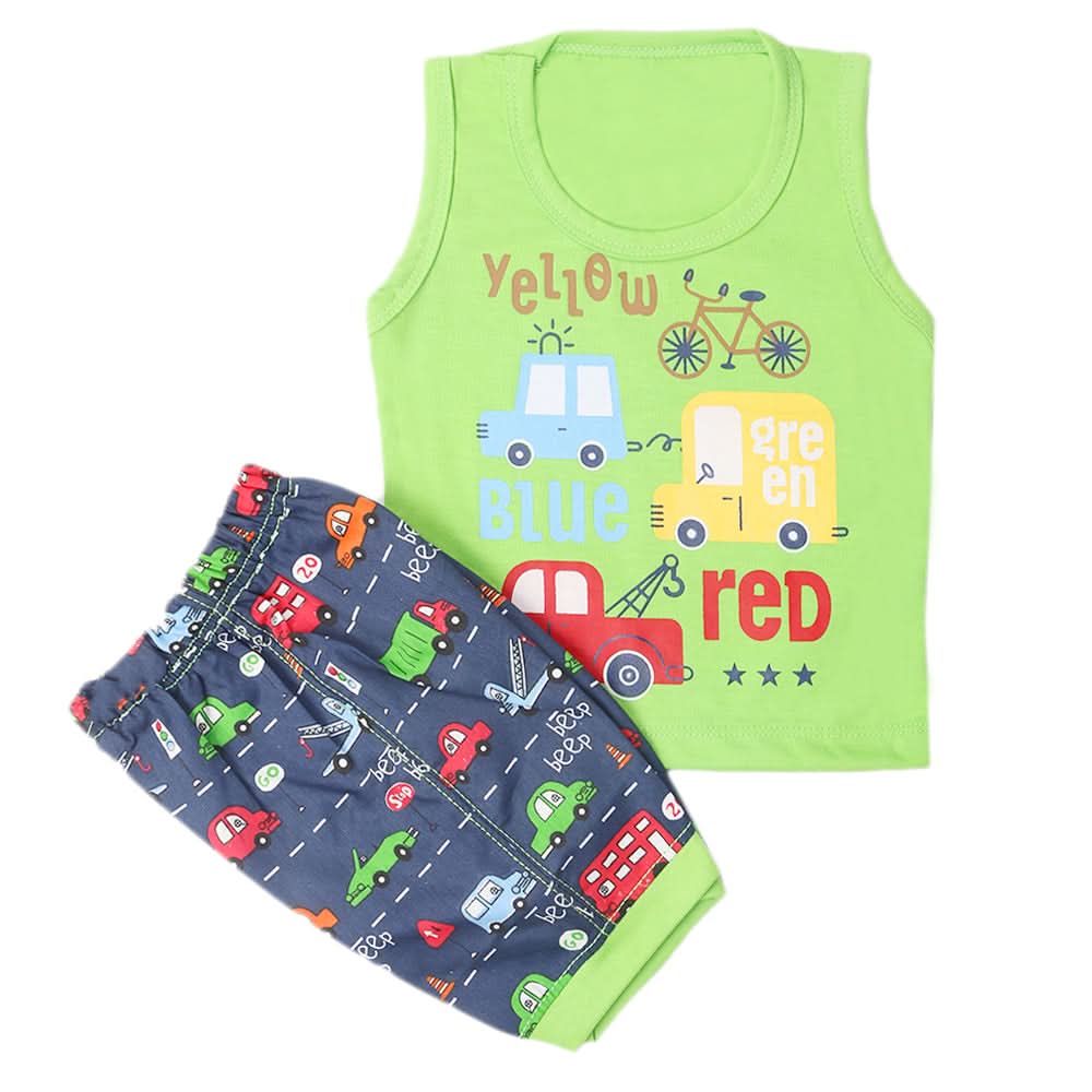 Boys Half Sleeves Sando Suit - Green, Kids, Boys Sets And Suits, Chase Value, Chase Value