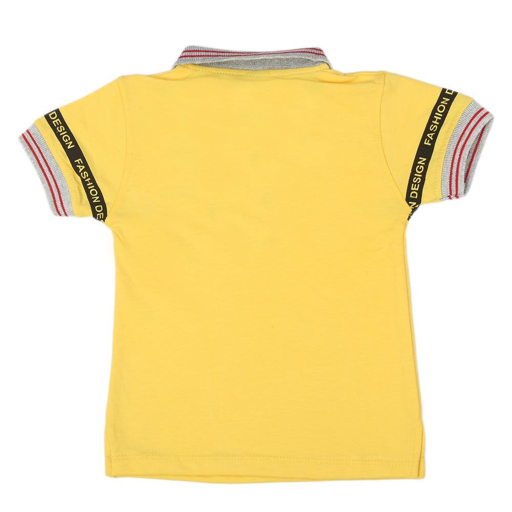 Boys Half Sleeves T-Shirt - Yellow, Boys T-Shirts, Chase Value, Chase Value