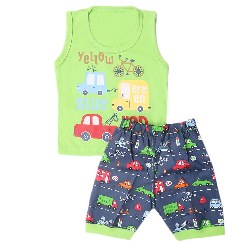 Boys Half Sleeves Sando Suit - Green, Kids, Boys Sets And Suits, Chase Value, Chase Value