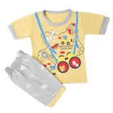 Boys Half Sleeves Short Suit - Camel, Kids, Boys Sets And Suits, Chase Value, Chase Value