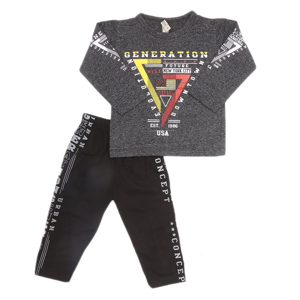 Boys Pajama Suit - Grey, Kids, Boys Sets And Suits, Chase Value, Chase Value