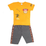 Boys Half Sleeves 2 Piece Suit - Yellow, Kids, Boys Sets And Suits, Chase Value, Chase Value