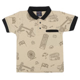Boys Half Sleeves T-Shirt - Beige, Boys T-Shirts, Chase Value, Chase Value