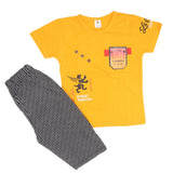 Boys Half Sleeves 2 Piece Suit - Yellow, Kids, Boys Sets And Suits, Chase Value, Chase Value