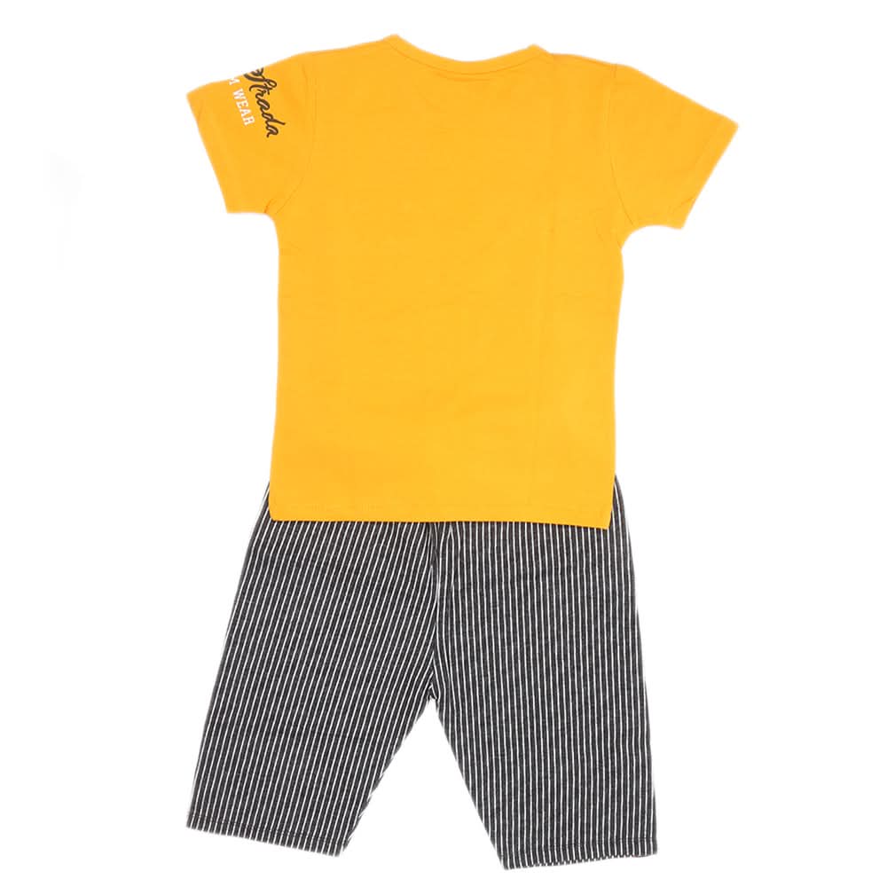 Boys Half Sleeves 2 Piece Suit - Yellow, Kids, Boys Sets And Suits, Chase Value, Chase Value