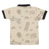 Boys Half Sleeves T-Shirt - Beige, Boys T-Shirts, Chase Value, Chase Value