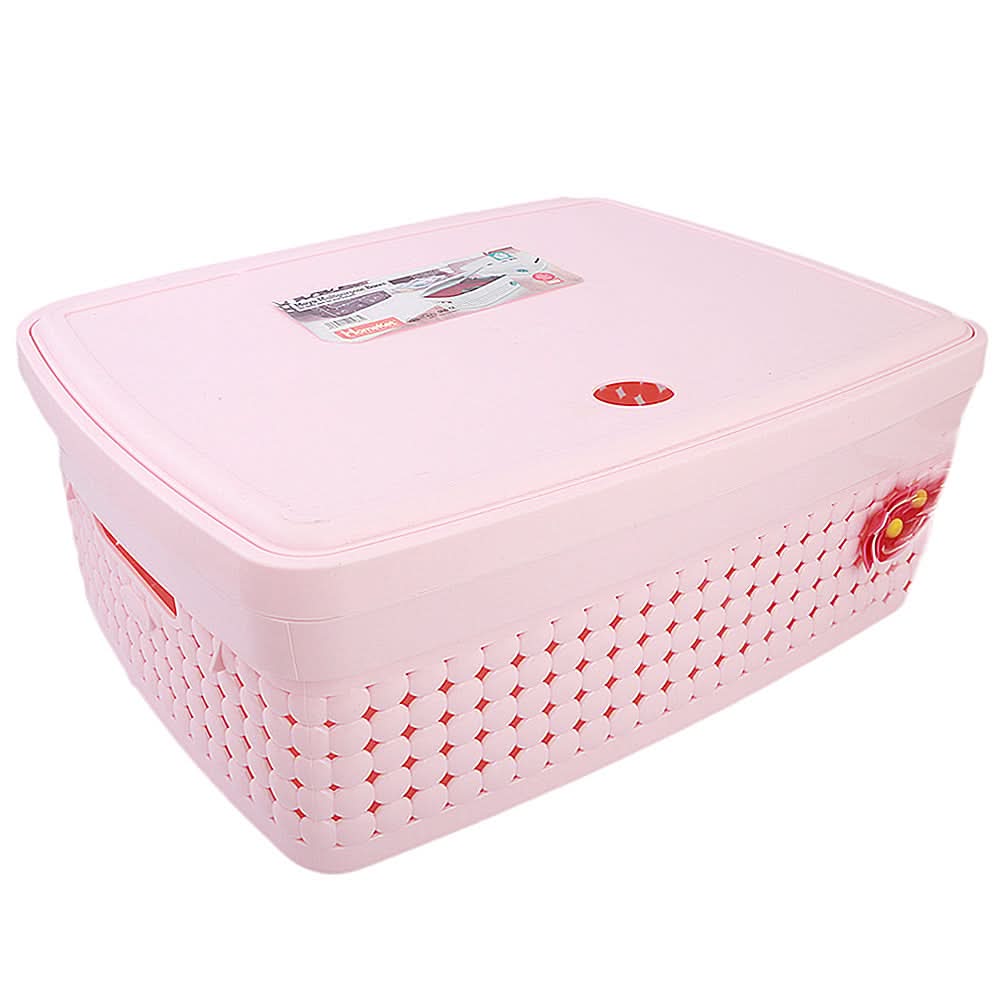 Multi Purpose Storage Box With Lid - Pink, Home & Lifestyle, Storage Boxes, Chase Value, Chase Value