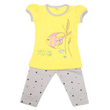 Girls Half Sleeves Suit - Yellow, Kids, Girls Sets And Suits, Chase Value, Chase Value