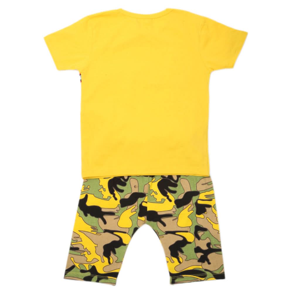 Boys 2 Pcs Suit Half Sleeves - Yellow, Kids, Boys Sets And Suits, Chase Value, Chase Value