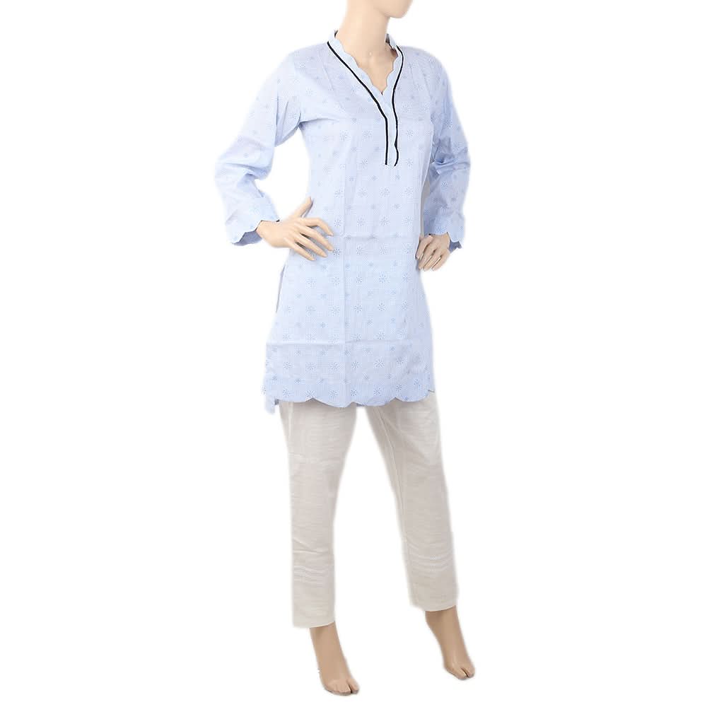 Women's Kurti WQB-5017-D - Blue, Women, Ready Kurtis, Chase Value, Chase Value