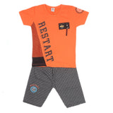 Boys Half Sleeves 2 Piece Suit - Orange, Kids, Boys Sets And Suits, Chase Value, Chase Value