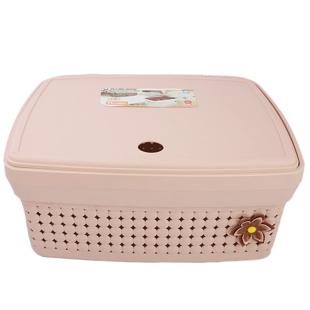 Multi Purpose Storage Box With Lid - Peach, Home & Lifestyle, Storage Boxes, Chase Value, Chase Value
