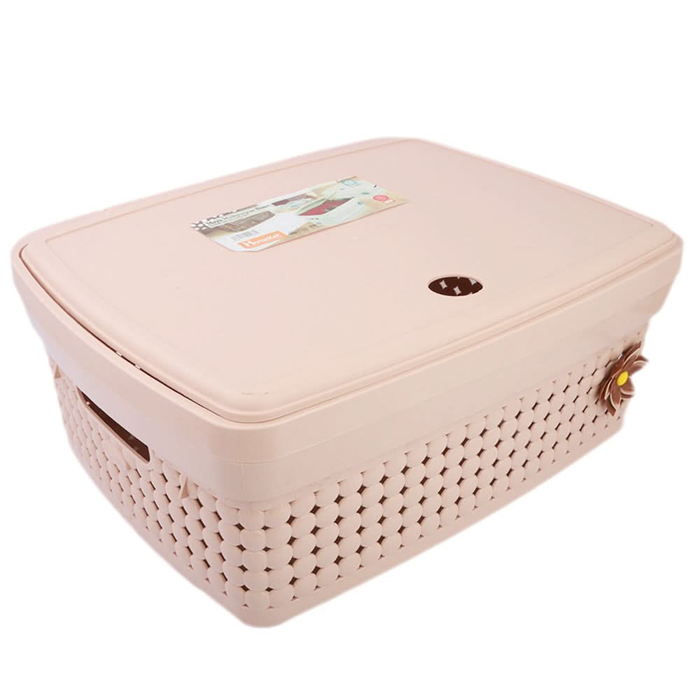 Multi Purpose Storage Box With Lid - Peach, Home & Lifestyle, Storage Boxes, Chase Value, Chase Value