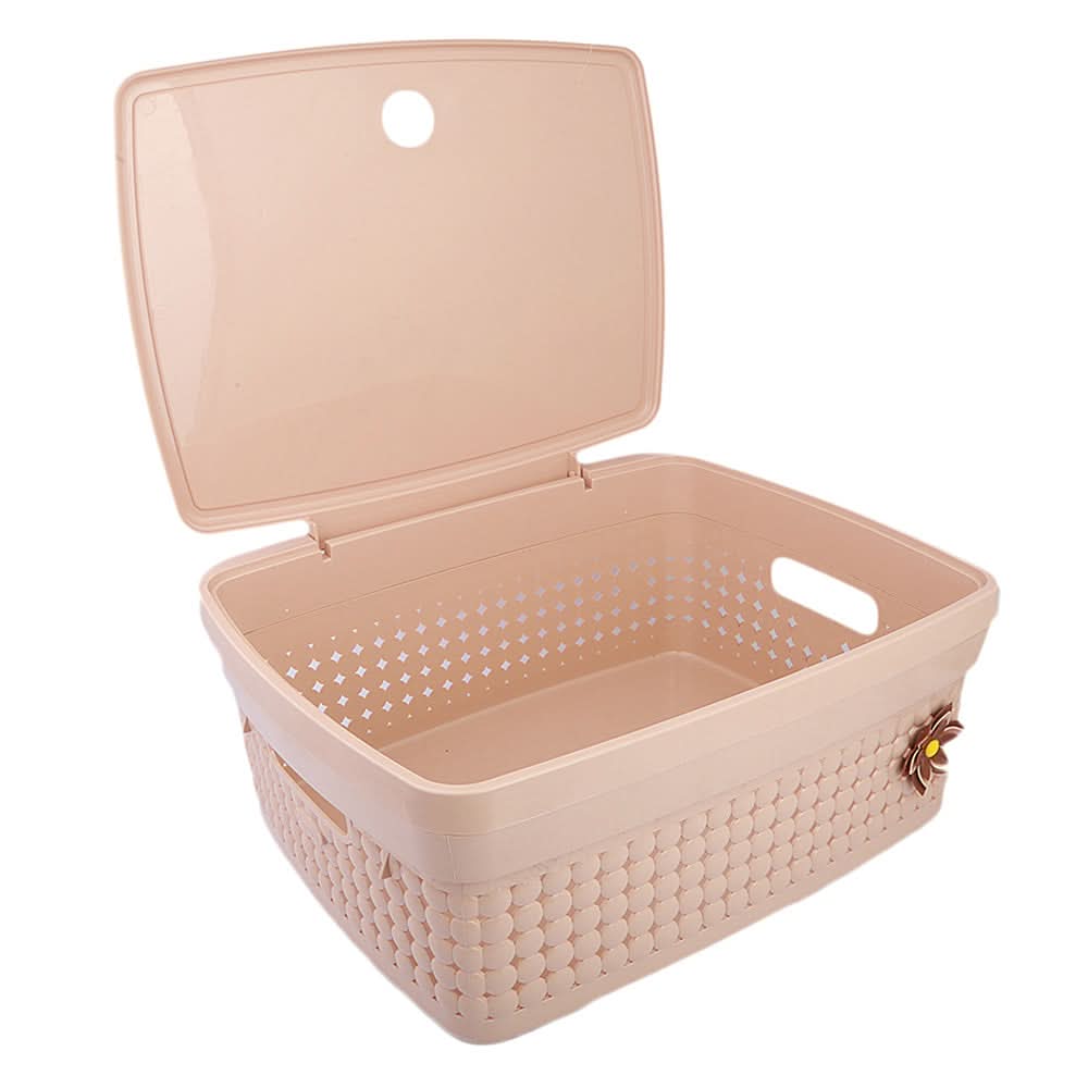 Multi Purpose Storage Box With Lid - Peach, Home & Lifestyle, Storage Boxes, Chase Value, Chase Value