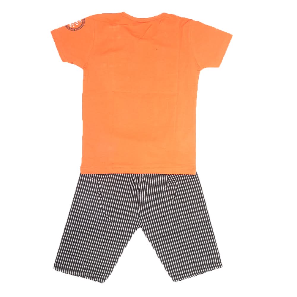 Boys Half Sleeves 2 Piece Suit - Orange, Kids, Boys Sets And Suits, Chase Value, Chase Value