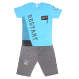 Boys Half Sleeves 2 Piece Suit - Blue, Kids, Boys Sets And Suits, Chase Value, Chase Value