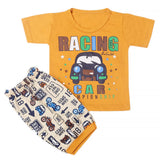Boys Half Sleeves Short Suit - Mustard, Kids, Boys Sets And Suits, Chase Value, Chase Value