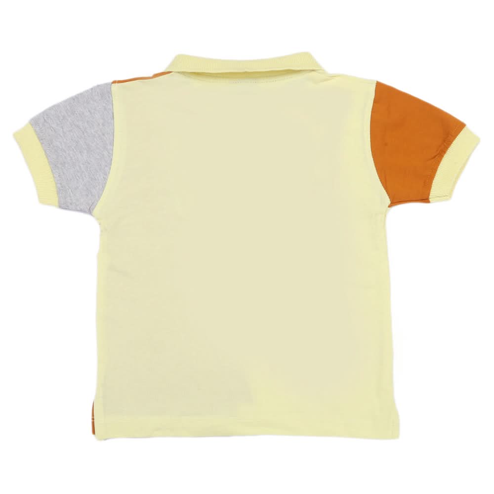 Boys Half Sleeves T-Shirt - Lemon, Boys T-Shirts, Chase Value, Chase Value