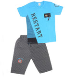 Boys Half Sleeves 2 Piece Suit - Blue, Kids, Boys Sets And Suits, Chase Value, Chase Value
