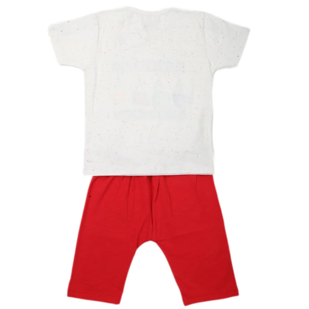 Boys 2 Pcs Suit Half Sleeves - Red, Kids, Boys Sets And Suits, Chase Value, Chase Value