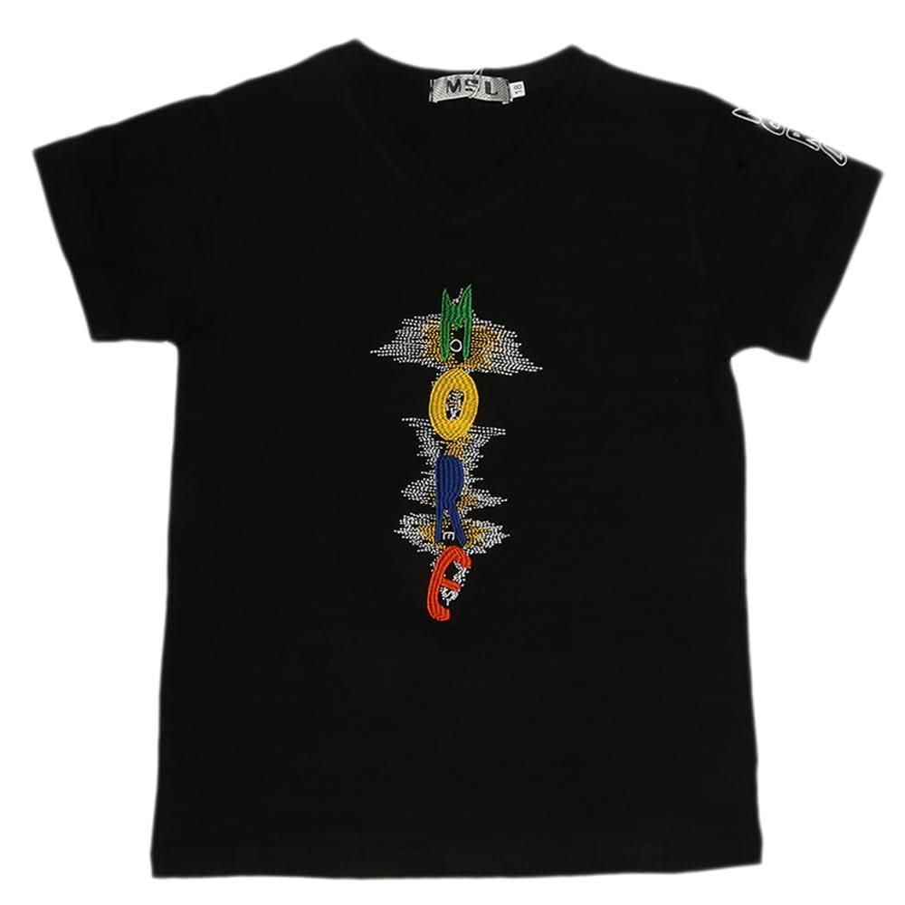Boys Half Sleeves T-Shirt - Black, Kids, Boys T-Shirts, Chase Value, Chase Value