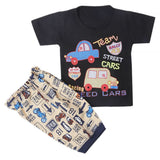 Boys Half Sleeves Short Suit - Black, Kids, Boys Sets And Suits, Chase Value, Chase Value