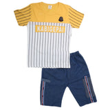 Boys 2 Pcs Suit Half Sleeves - Yellow, Kids, New Born Boys Sets And Suits, Chase Value, Chase Value