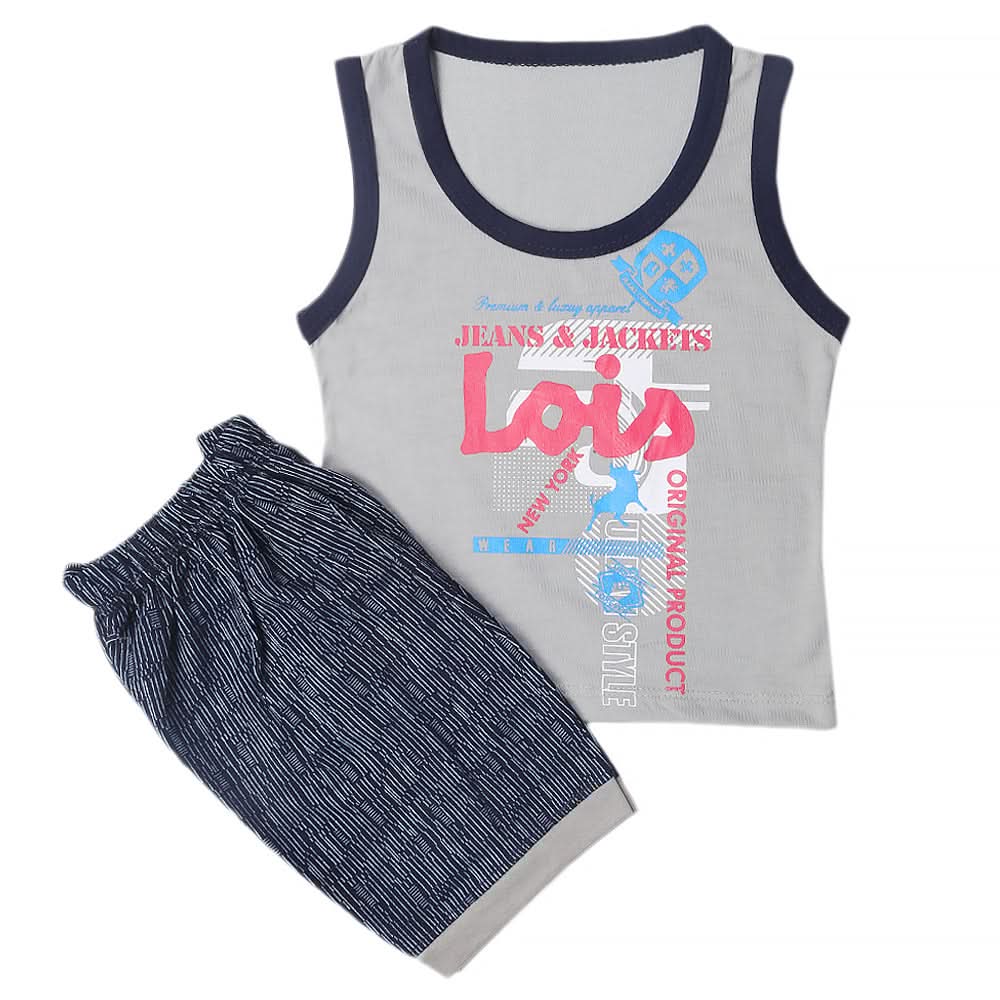 Boys Half Sleeves Sando Suit - Grey, Kids, Boys Sets And Suits, Chase Value, Chase Value
