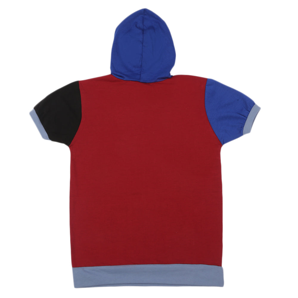 Boys Half Sleeves T-Shirt - Maroon, Boys T-Shirts, Chase Value, Chase Value