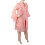 Women Net Fancy 03 Pcs Suit - Pink, Women, Shalwar Suits, Chase Value, Chase Value