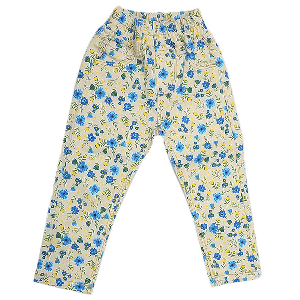 Girls Printed Pant - Blue, Kids, Girls Pants And Capri, Chase Value, Chase Value
