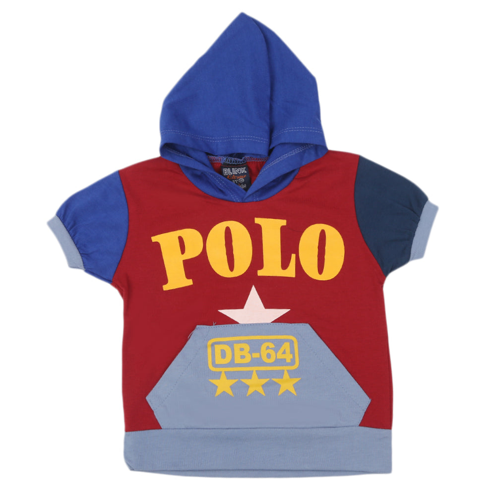 Boys Half Sleeves T-Shirt - Maroon, Boys T-Shirts, Chase Value, Chase Value