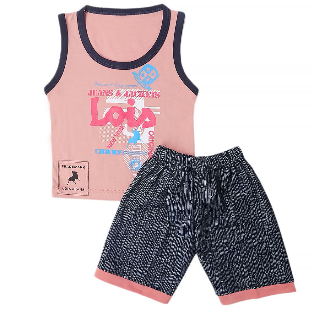 Boys Half Sleeves Sando Suit - Tea Pink, Kids, Boys Sets And Suits, Chase Value, Chase Value