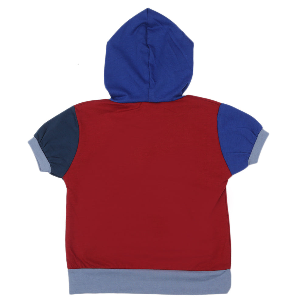 Boys Half Sleeves T-Shirt - Maroon, Boys T-Shirts, Chase Value, Chase Value