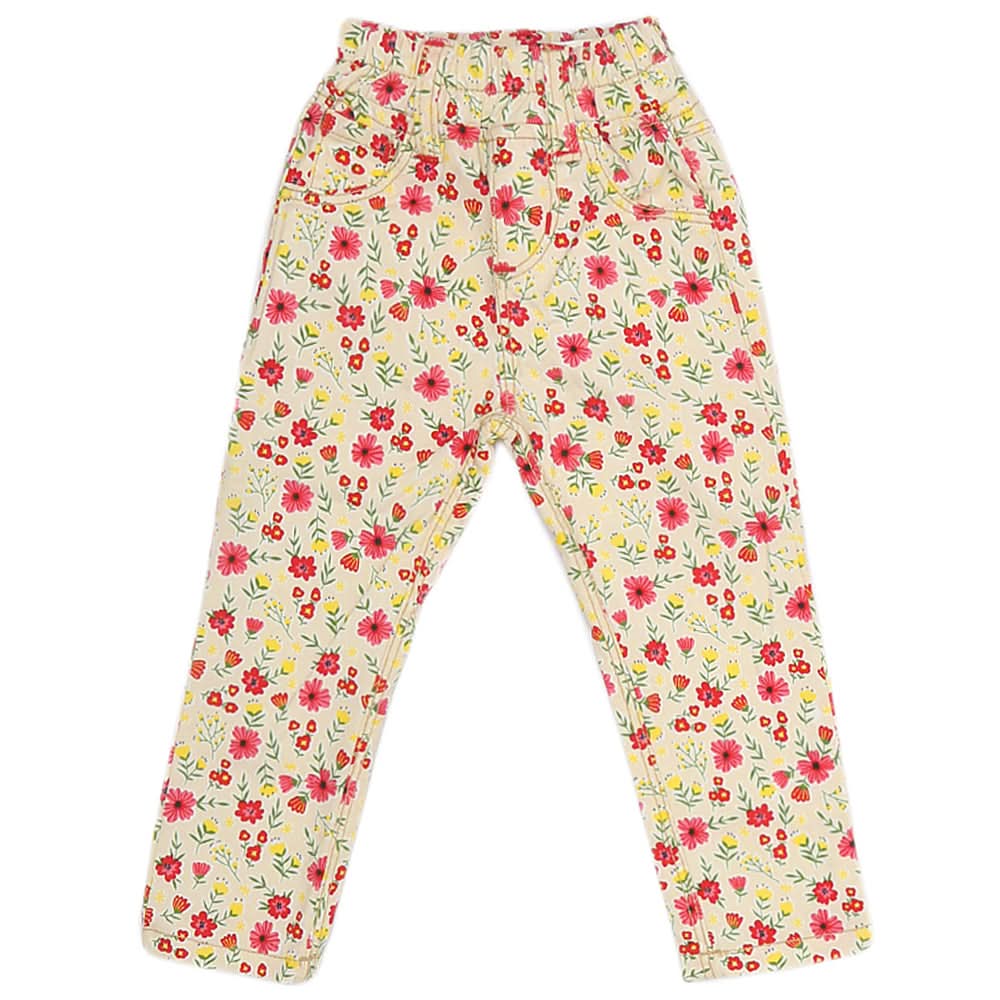 Girls Printed Pant - Red, Kids, Girls Pants And Capri, Chase Value, Chase Value