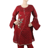 Women's Embroidered Fancy 03 Pcs Suit - Maroon, Women, Shalwar Suits, Chase Value, Chase Value