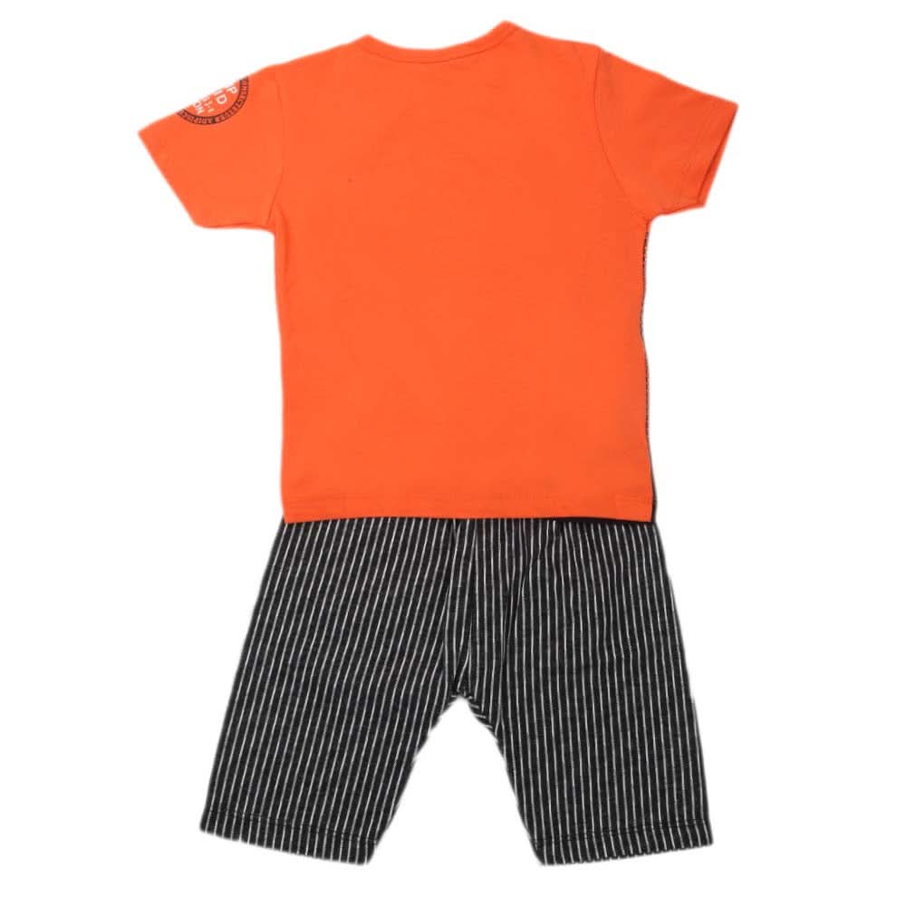 Boys 2 Pcs Suit Half Sleeves - Orange, Kids, Boys Sets And Suits, Chase Value, Chase Value